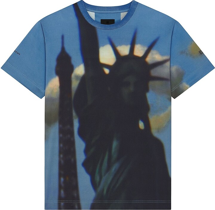 Givenchy Statue Of Liberty Oversized T-Shirt In Cotton - ShopStyle