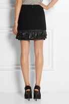 Thumbnail for your product : Christopher Kane Shell-trimmed wool-crepe mini skirt