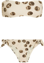 Thumbnail for your product : Dolce & Gabbana Coin-print bandeau bikini