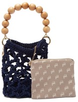 Thumbnail for your product : Rosantica Polaris Beaded-handle Woven Bag - Blue Multi