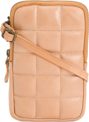 TJMAXX Leather Cell Crossbody With Zip Back Pocket - ShopStyle
