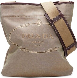 Shop PRADA Casual Style Plain Crossbody Logo Shoulder Bags by Primeline
