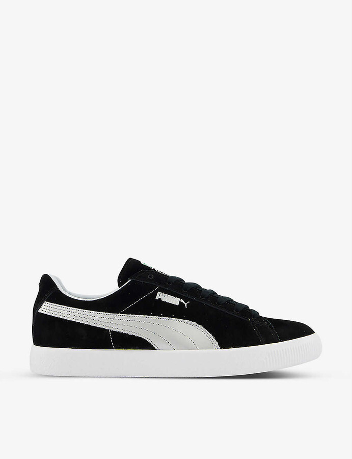 puma black leather trainers