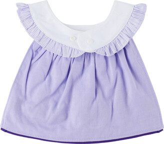 Anna Sui Baby Purple Ruffled Bib