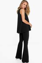 Thumbnail for your product : boohoo Womens Ivy Swing Top & Flared Trousers Co-Ord Set
