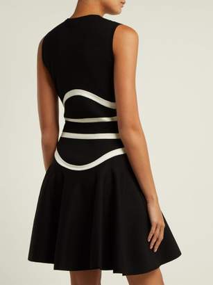 Alexander McQueen Panelled Knitted Midi Dress - Womens - Black White