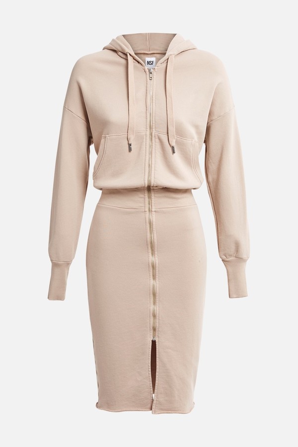 luq hooded zip dress jumper