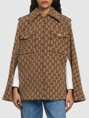 Gucci GG Wool cloth cape
