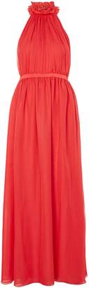 Topshop Womens **Halter Maxi Dress - Red