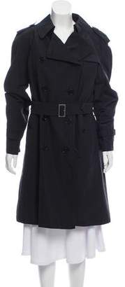 Burberry Wool Knee-Length Trench Coat