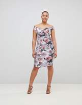 Thumbnail for your product : Paper Dolls Bardot Pencil Dress In Floral Print