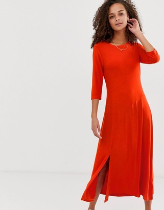 B.young panelled midi dress with split
