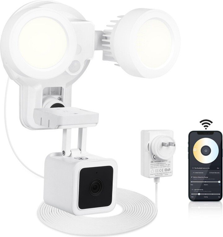 Wasserstein 3in1 PluggedIn Smart Floodlight, Charger, and Mount