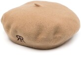 Thumbnail for your product : Rokh Embroidered-Logo Wool Beret