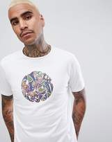 Thumbnail for your product : Pretty Green paisley logo t-shirt in white