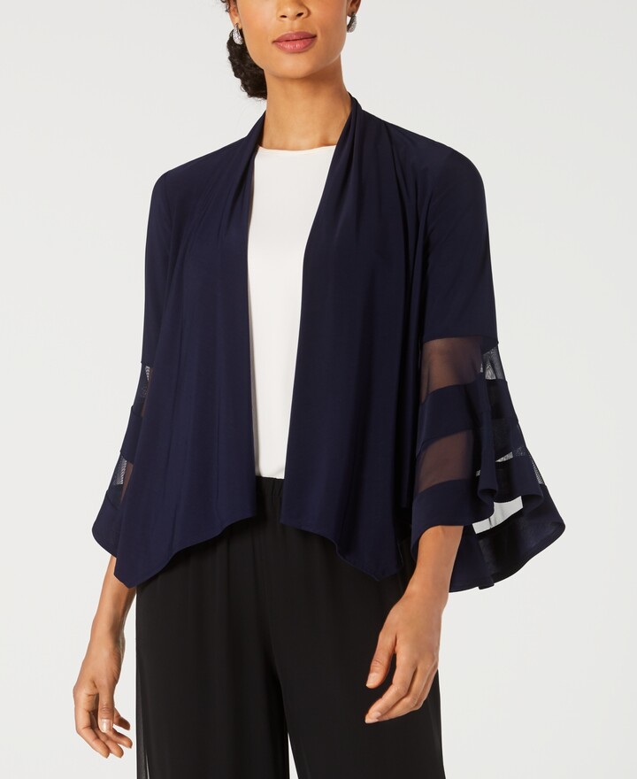 navy blue sheer jacket