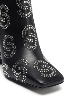 Roberto Cavalli Studded Leather Ankle Boots