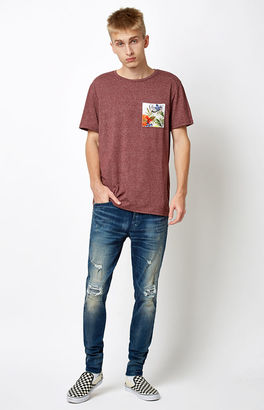 On The Byas Contrast Maroon Pocket T-Shirt