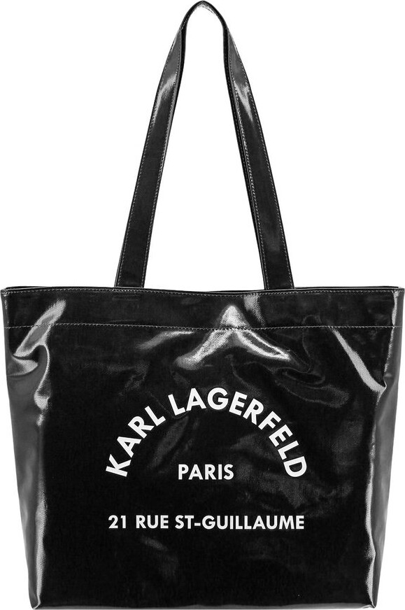 Clutch women black printed Karl Lagerfeld