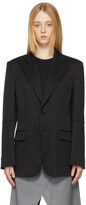 Thumbnail for your product : MM6 MAISON MARGIELA Black Wool Twill Blazer