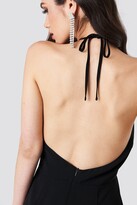 Thumbnail for your product : Na Kd Party Open Back Halterneck Jumpsuit Dark Green