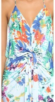 Thumbnail for your product : T-Bags 2073 Tbags Los Angeles V Neck Dress with Knot Detail