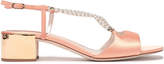 Thumbnail for your product : Rene Caovilla Rene' Caovilla Embellished Satin Slingback Sandals