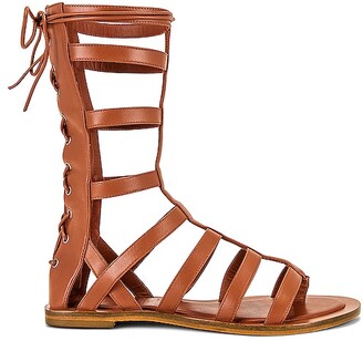 tan roman sandals