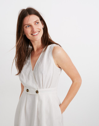 madewell button waist wrap midi dress Big sale - OFF 70%