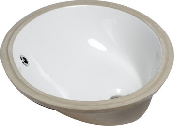 EAGO Ceramic Oval Undermount Bathroom Sink with Overflow