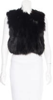 Thumbnail for your product : Jenni Kayne Fox Fur Leather-Trimmed Vest