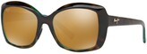Thumbnail for your product : Maui Jim Orchid Polarized Sunglasses , 735 - TORTOISE BLUE/BRONZE MIRROR POLAR