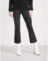 Helmut Lang Coated flared high-rise jeans