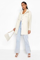Thumbnail for your product : boohoo Super Oversized Faux Leather Shacket