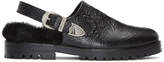 Thumbnail for your product : Toga Virilis Black Embossed Open-Back Loafers