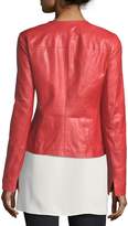 Thumbnail for your product : Lafayette 148 New York Caridee Zip-Front Leather Jacket