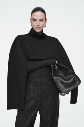 COS Cropped Boiled-Wool Hybrid Cape - ShopStyle