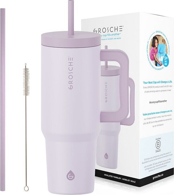 Grosche ASPEN 40-oz. Tumbler with Handle and Straw