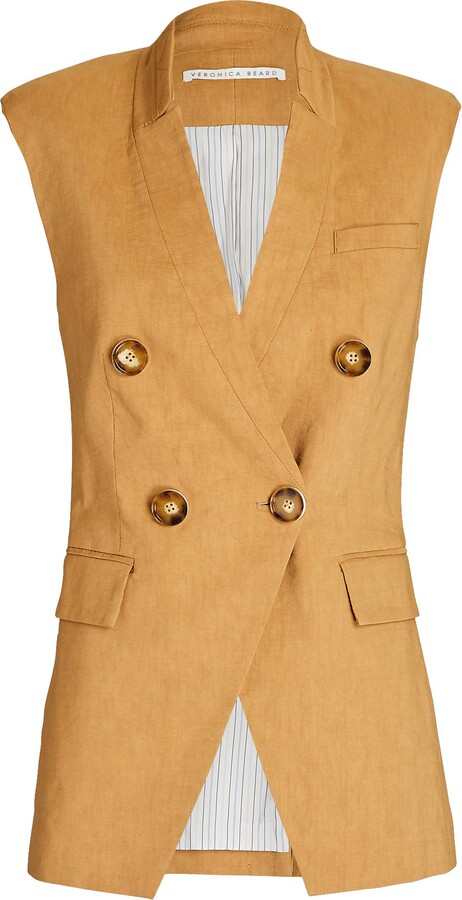 Saks Fifth Avenue Women Clothing Jackets Waistcoats Amika Double-Breasted Vest 