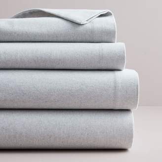 west elm Flannel Solid Sheet Set - Frost Gray