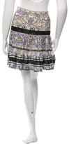 Thumbnail for your product : Anna Sui Lace-Trimmed Silk Skirt w/ Tags