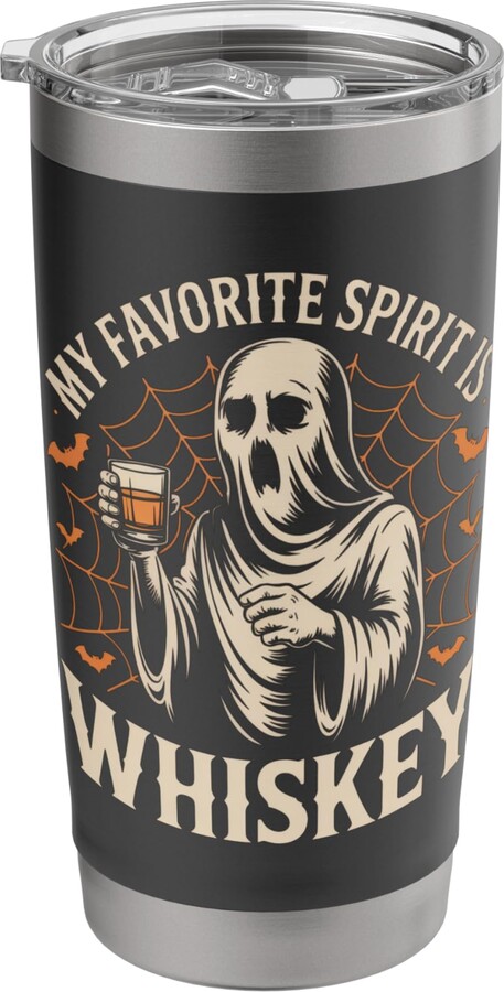 Halloween Spirits Attire My Favorite Spirit Is Whiskey Funny Halloween Drinking Stainless Steel Insulated Tumbler