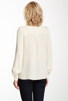 Thumbnail for your product : Aryn K Beaded Trim Silk Blouse