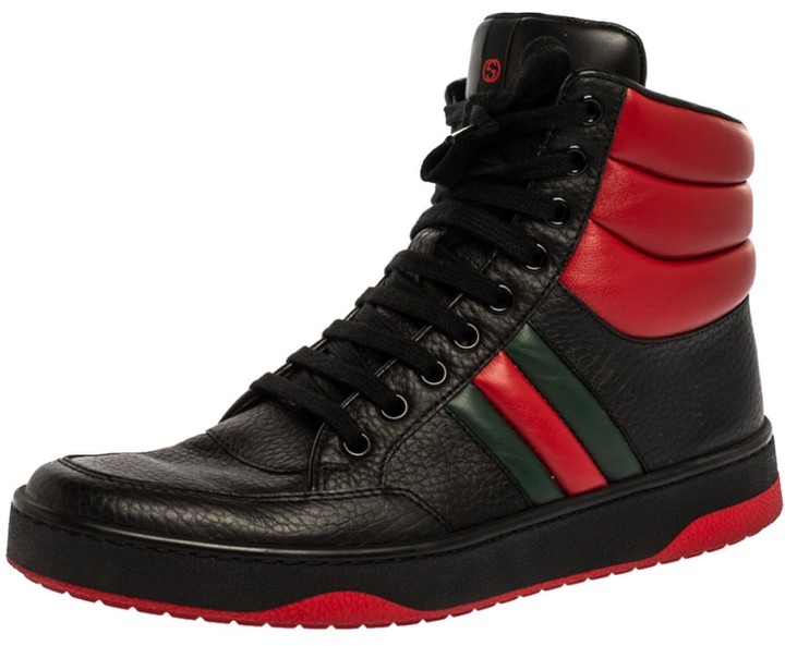 high top gucci sneakers black