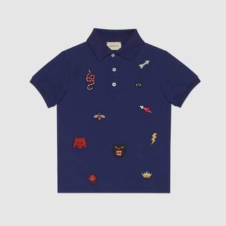 Gucci Children's embroidered polo