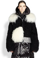 Thumbnail for your product : Sacai Mixed-Media Mongolian Lamb Fur Vest