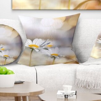 East Urban Home Floral Chamomiles Background Pillow