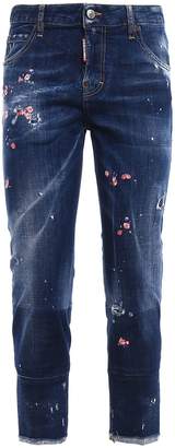DSQUARED2 Cool Girl Floral Embroidered Jeans