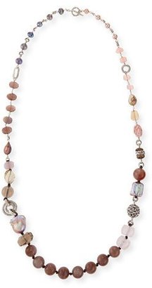 Stephen Dweck Long Mixed-Stone & Pearl Necklace, 38"