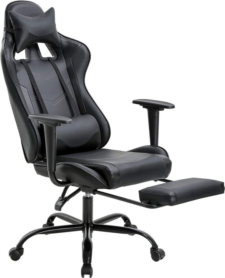 BestOffice High-Back Gaming Chair PC Office Chair Computer Racing Chair PU  Desk Task Chair Ergonomic Executive Swivel Rolling Chair with Lumbar